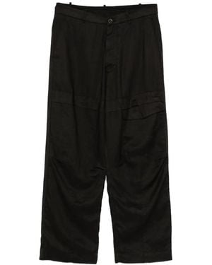 Masnada Cargohose mit Knöpfen - Schwarz