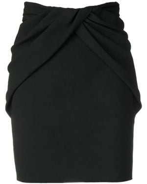 Saint Laurent Draped-Style Skirt - Black