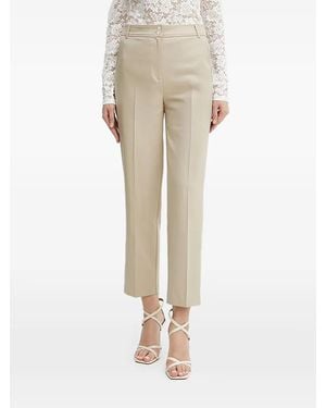 Morgan Pressed-Crease Trousers - Natural