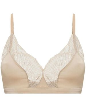 Hanro Lace-Trimmed Bra - Natural