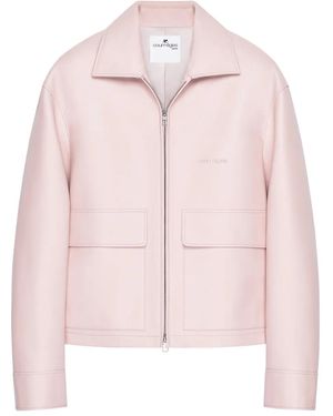 Courreges Double-Pocket Leather Jacket - Pink