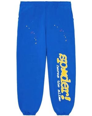 Sp5der Logo-Print Track Trousers - Blue