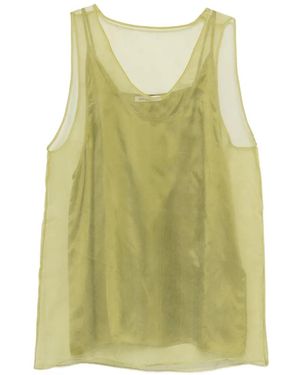 Ami Paris Blusa De Seda A Capas - Verde