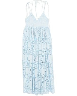 Erdem Abito Midi Smanicato - Blu