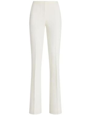 Genny Pressed-Crease Pants - White