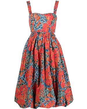 Ulla Johnson Abito Con Stampa Grafica - Rosso
