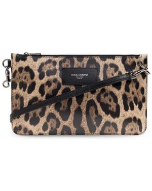 Dolce & Gabbana Kulturbeutel mit Leoparden-Print - Grau