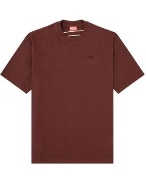 DIESEL T-Boggy-Megoval-D T-Shirt mit Logo - Rot