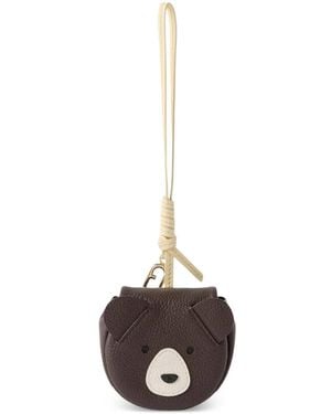 Furla Leather Bag Charm - White