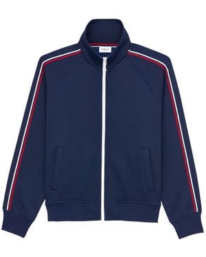 Saint Laurent Side-Stripe Zip Sweatshirt - Blue