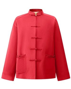 Shanghai Tang Satin Knot Jacket - Red
