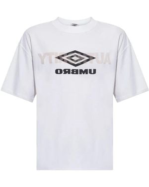 Umbro Logo-Print Cotton T-Shirt - White
