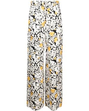 Lanvin Floral Wide-leg Pants - White