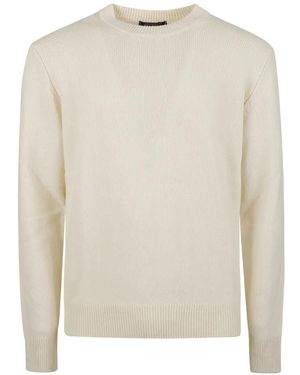 Aragona Fine-Knit Cashmere Sweater - White