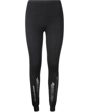 MM6 by Maison Margiela Ripped Detailing Leggings - Black
