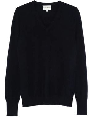 Bompard V-Neck Cashmere Jumper - Blue