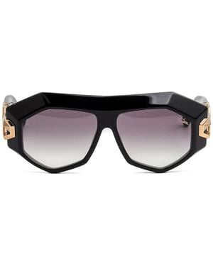 Cazal Sonnenbrille mit achteckigem Gestell - Schwarz