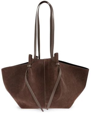 Yuzefi Large Mochi Suede Tote Bag - Brown