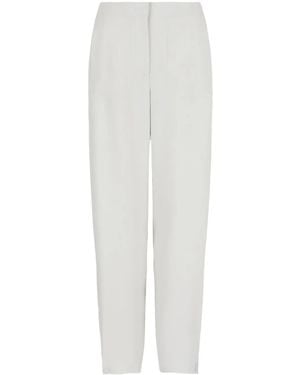 Giorgio Armani High-Waisted Tapered Trousers - White