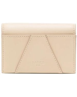 Bally Annye Leather Card Holder - Natural