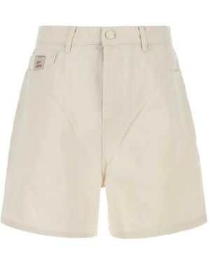 Ami Paris Shorts With Heritage Label - White