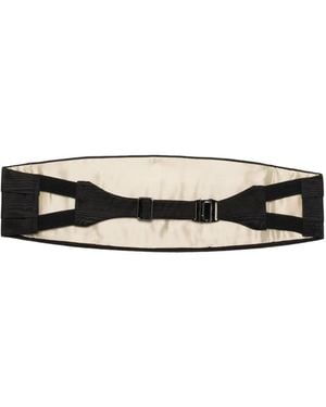 Tom Ford Pleated Cummerbund Belt - White