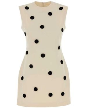 D'Estree Carole Polka Dot Mini Dress - Natural