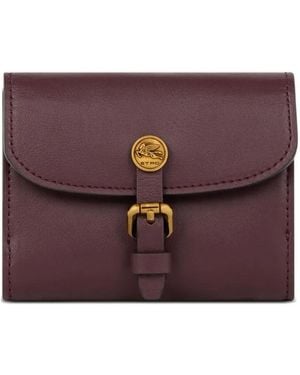 Etro Pony Leather Wallet - Purple