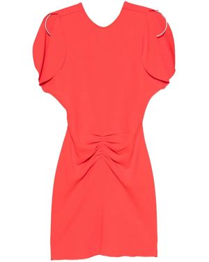Victoria Beckham Kleid Mit Kurzen Ärmeln - Rot