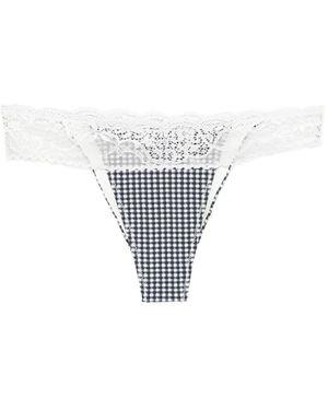 Frankie's Bikinis Lea Bikinihöschen Mit Vichy-Karo - Weiß