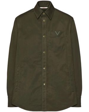 Valentino Garavani V-Detail Shirt Jacket - Green