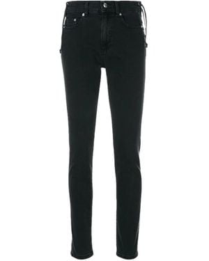 McQ Swallow Laced Harvey Slim-Cut Jeans - Black