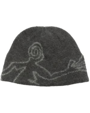 Hiking Patrol Graphic-Knit Beanie Hat - Grey