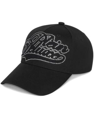 Philipp Plein Rhinestone-Embellished Baseball Cap - Black