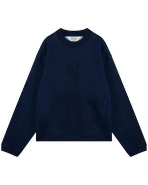 Brain Dead Embroidered Pocket Sweatshirt - Blue