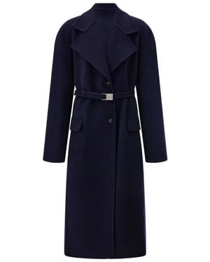 Ferragamo Belted Coat - Blue