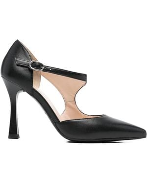 Nero Giardini Buckle-Strap Leather Pumps - White