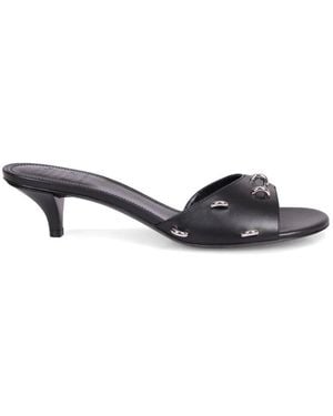 Givenchy Studded Rings Open-toe Mules - Black