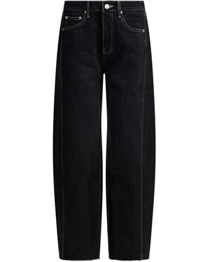 R2W Contrast-Stitching Jeans - Black