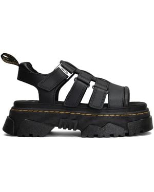 Dr. Martens Mattison 3 Strap Sandals in Black | Lyst