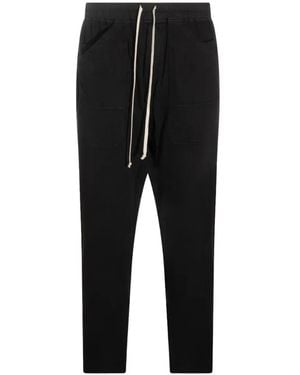 Rick Owens Drawstring-Waist Drop-Crotch Trousers - Black