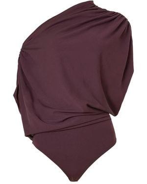 Wolford Body Con Cuello Asimétrico - Morado