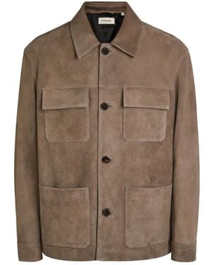 FRAME Chore Suede Overshirt - Brown