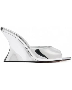 Aquazzura Bisous Wedge 95 Sandals - White