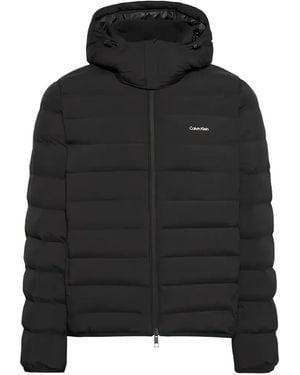 Calvin Klein Hooded Quilted Jacket - Black