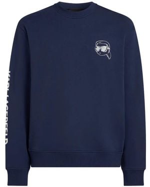 KARL LAGERFELD Sweat Ample À Logo - Blue