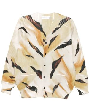 Toga Graphic-Print Cardigan - Natural