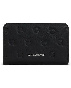 KARL LAGERFELD Ikon Monogram Wallet - Black