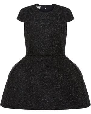 Moschino Robe Longue À Manches Courtes - Noir