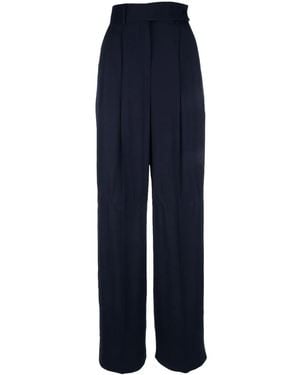 Alberta Ferretti Pleat-Detailing Pants - Blue